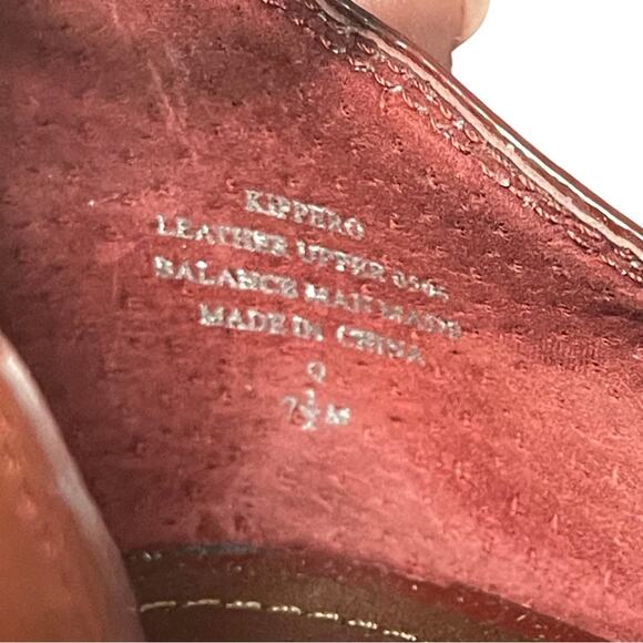 Nine West heels peep toe ankle strap blood red patent leather sexy classic  7.5 - Picture 9 of 10